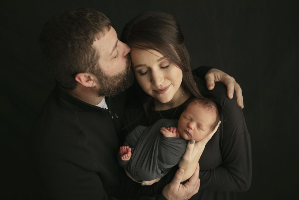 mom dad son