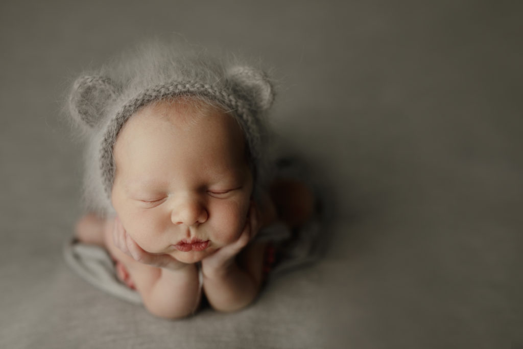 posed newborn baby